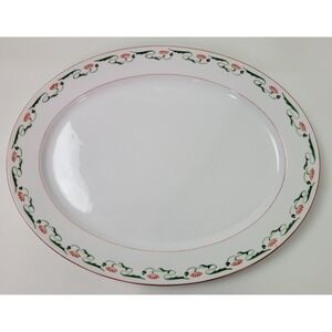 Vtg Wm Geurin Limoges Large Art Nouveau Deco Floral Serving Platter 15.5 x 12.25